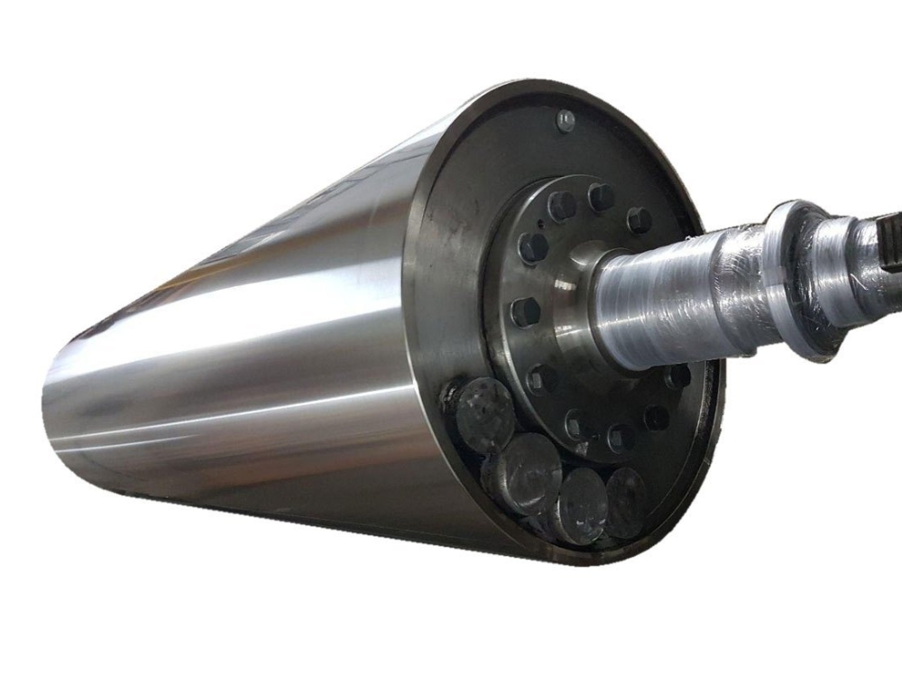 Chill Cast Iron Rolls Manufacturing with 3M Large Upper Roll Universal Plate Rolling Machine For Wind Power Generation